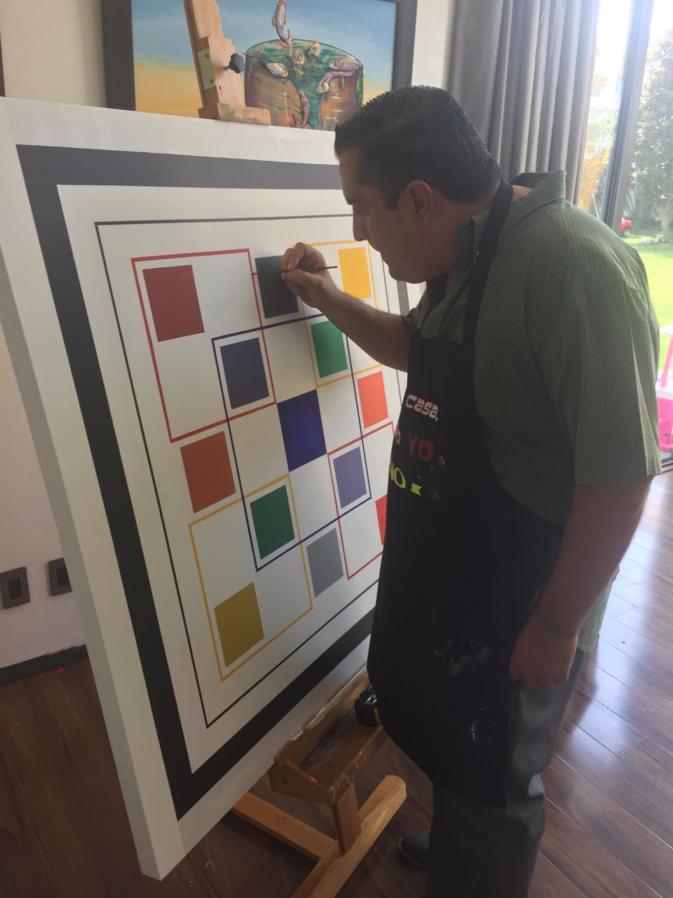 Portrait of Carlos Avila, artist at Latin America Gallery