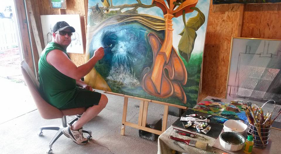 Portrait of Gustavo Perez, artist at Latin America Gallery