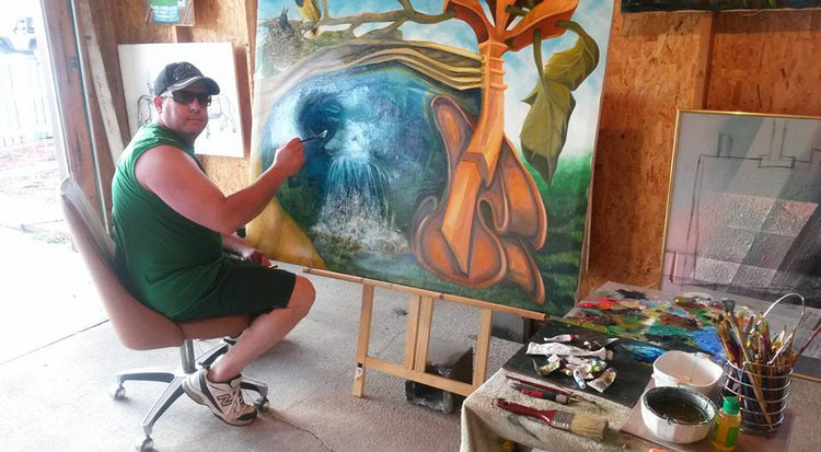 Portrait of Gustavo Perez, artist at Latin America Gallery
